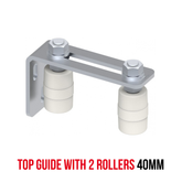 Top guide with 2 Rollers 40mm Ø